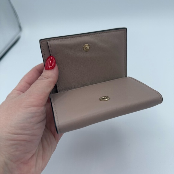 Valentino Taupe Wallet with Gold Studs - Picture 6 of 10